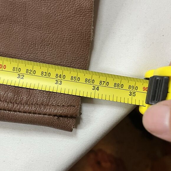 Vintage Sunrider Brown Fringe Beaded Chaps Size XXL Motorcycle Western Leather - Picture 14 of 14